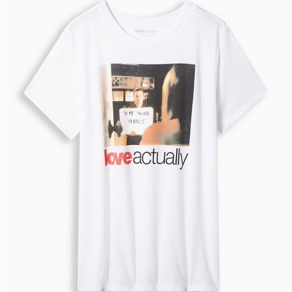 ❤️NWT VINTAGE TORRID TEE - LOVE ACTUALLY MOVIE TEE - HOLIDAY CHRISTMAS PLUS SIZE - Picture 1 of 8